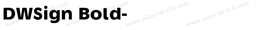 DWSign Bold字体转换